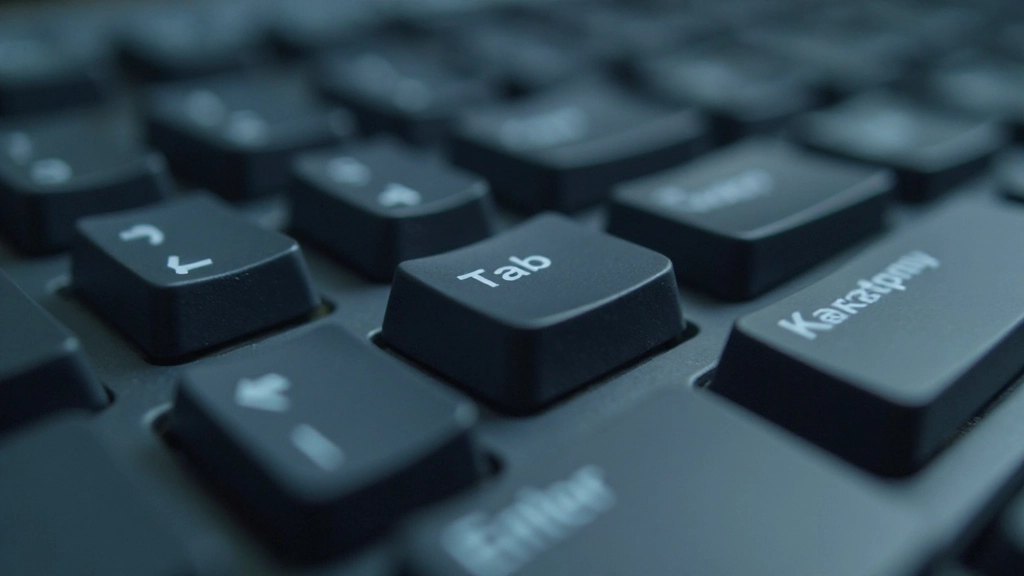Tab toets en andere navigatietoetsen op een toetsenbord voor accessibility testen