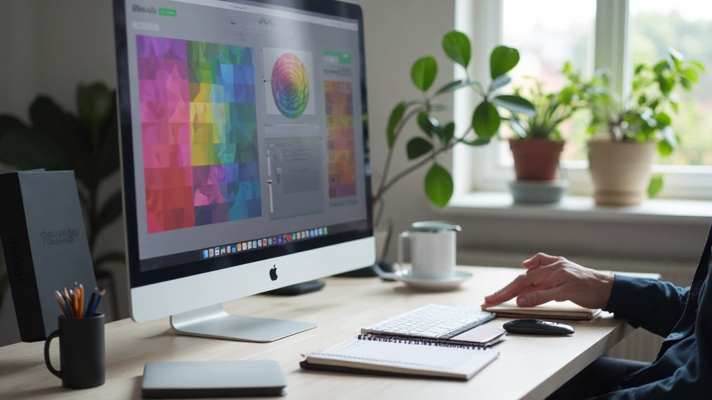 Workspace met goed kleurencontrast en WCAG normen layout